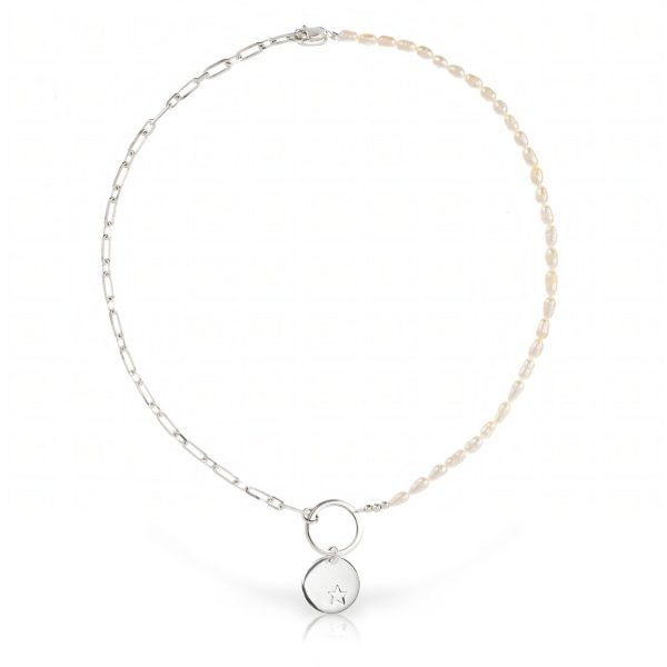 Colier perle si argint model 11007